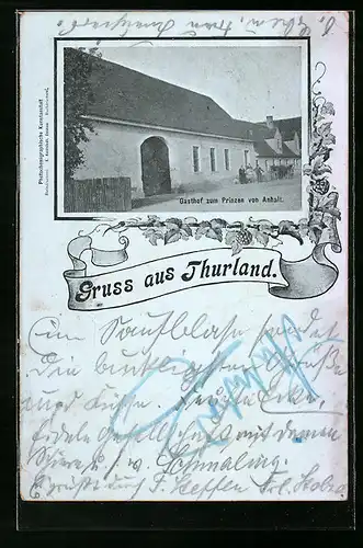 AK Thurland, Gasthof zum Prinzen von Anhalt