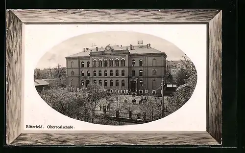 Präge-AK Bitterfeld, Oberrealschule, Passepartout