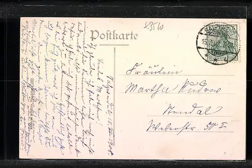 AK Salzwedel, Strassenpartie mit Grosser Stegel