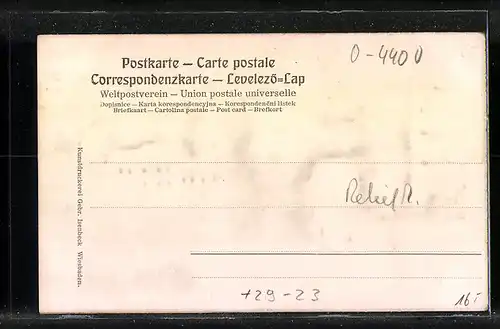 Relief-AK Bitterfeld, Teilansicht aus der Vogelschau