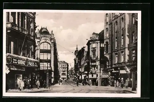 AK Hamburg, Strassenpartie am Nobistor