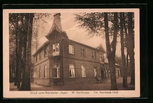 AK Hamburg-Gross-Borstel, Gasthaus Borsteler Jäger W. Hartkopp