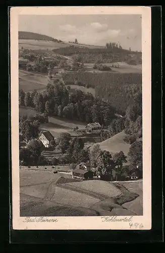 AK Bad Reinerz, Kohlauertal aus der Vogelschau