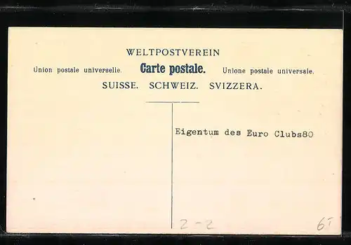 Künstler-AK Schweizerische Briefmarken mit Wappen