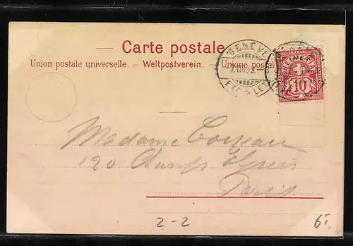 Lithographie Schweizer Briefmarken, Edelweiss