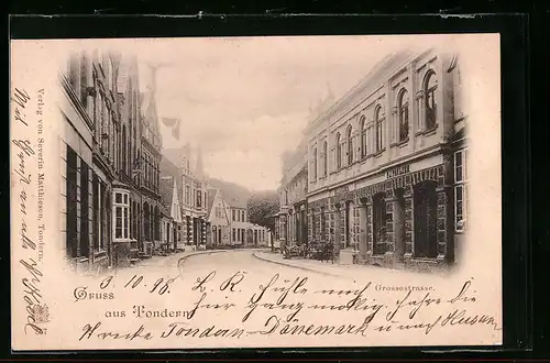 AK Tondern, Gruss aus der Stadt, Grossestrasse