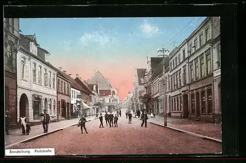 AK Sonderburg, Motiv mit der Perlstrasse