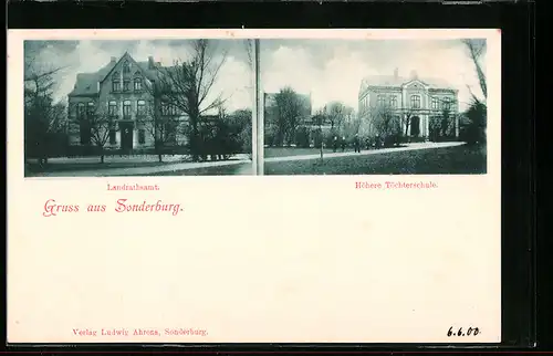 AK Sonderburg, Landrathsamt, Höhere Töchterschule