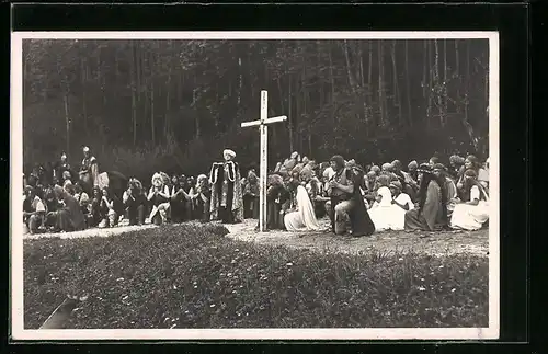AK Grassau, Festspiel zur 1000-Jahrfeier 1933, 4. Akt Schlussbild