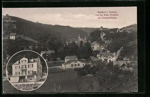 AK Eppstein i. Taunus, Teilansicht vom Hotel Villa Mathilde am Staufenabhang gesehen