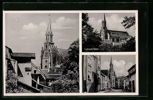 AK Lebach /Saar, Kirche, Mehrfachansicht