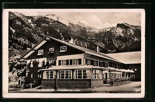 AK Hinterstein /Bayr. Allgäu, Gasthof-Pension grüner Hut