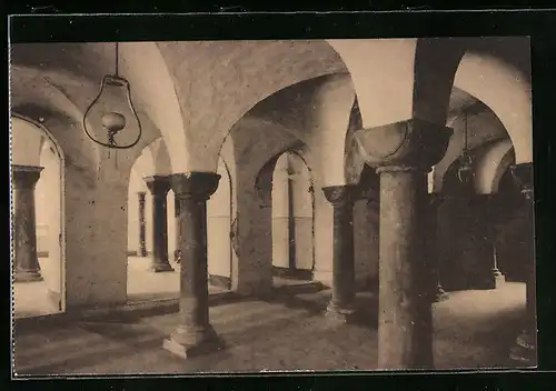 AK Siegburg, Benediktiner-Abtei Michelsberg, Innenansicht der Krypta