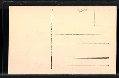 AK Düsseldorf, Weizenmühle Georg Plange von der Wasserseite