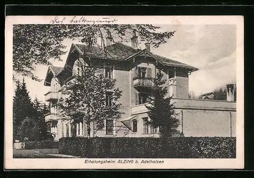 AK Alzing b. Adelholzen, Erholungsheim in der Strassenansicht