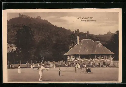 AK Bad Kissingen, Tennisplatz am neuen Sporthaus