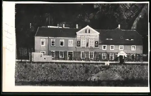 Fotografie Brück & Sohn Meissen, Ansicht Meissen i. Sa., Blick auf das Gasthaus Erzgebirgische Hutzenstube