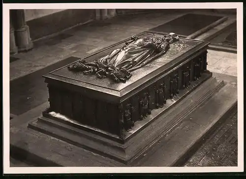 Fotografie Brück & Sohn Meissen, Ansicht Meissen i. Sa., Grab des Friedrich des Streitbaren ind er Fürstenkapelle des Dom