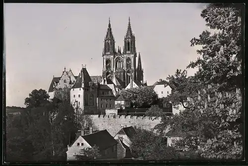 Fotografie Brück & Sohn Meissen, Ansicht Meissen i. Sa., Blick auf die Albrechtsburg auf dem Burgberg