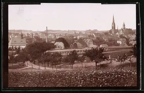Fotografie Brück & Sohn Meissen, Ansicht Geringswalde, Blick auf die Stadt mit den Kirchen