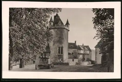 Fotografie Brück & Sohn Meissen, Ansicht Liebstadt i. Sa., Partie im Schlosshof des Schloss Kuckuckstein