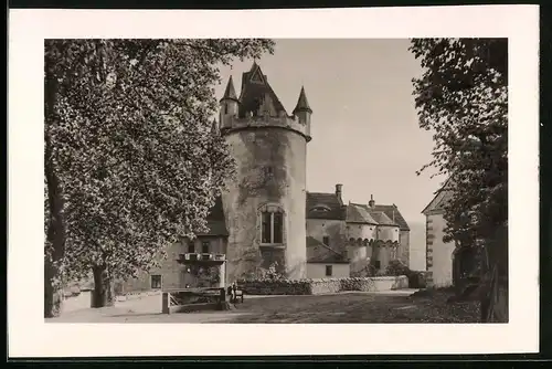 Fotografie Brück & Sohn Meissen, Ansicht Liebstadt i. Sa., Blick in den Schlosshof des Schlosses Kuckuckstein