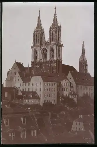 Fotografie Brück & Sohn Meissen, Ansicht Meissen i. Sa., Blick auf den Burgberg mit dem Dom