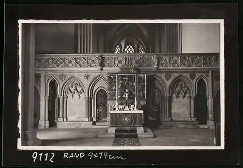 Fotografie Brück & Sohn Meissen, Ansicht Meissen i. Sa., Blick auf den Lettner mit Kreuzaltar im Dom