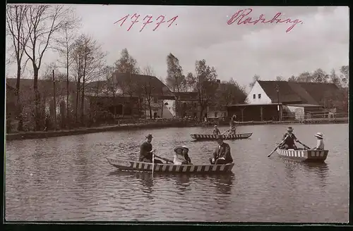 Fotografie Brück & Sohn Meissen, Ansicht Radeberg i. Sa., Hüttermühle im Hüttertal mit Gondelbetrieb