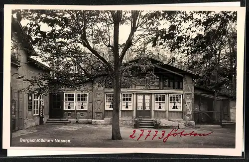 Fotografie Brück & Sohn Meissen, Ansicht Nossen, Partie am Gasthaus Bergschlösschen