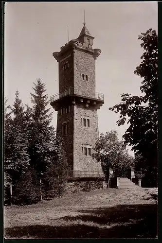 Fotografie Brück & Sohn Meissen, Ansicht Berggiesshübel, Partie am Bismarckturm auf der Panoramahöhe