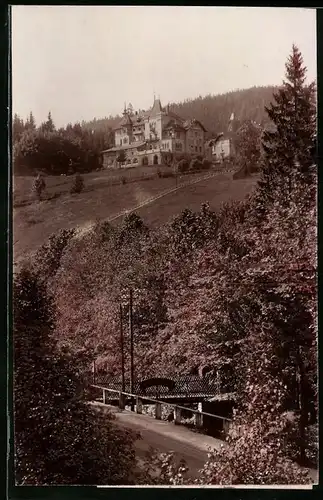 Fotografie Brück & Sohn Meissen, Ansicht Bärenfels i. Erzg., Blick zum Gasthaus Kaiserhof