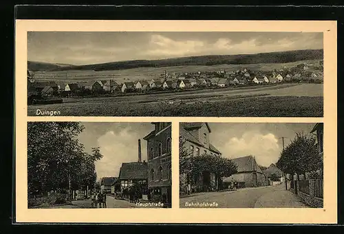 AK Duingen, Hauptstrasse und Bahnhofsstrasse