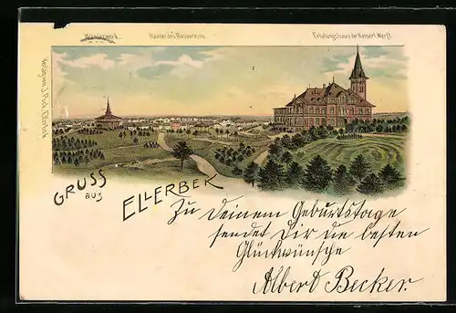 Lithographie Ellerbek, Häuser des Bauvereins