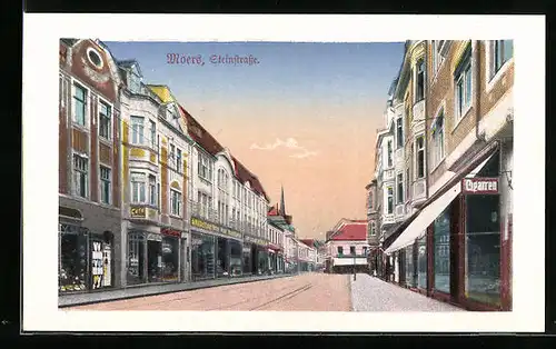 AK Moers, Café und Möbelhaus in der Steinstrasse