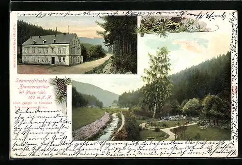 AK Blauenthal, Sommerfrische mit Flusslauf