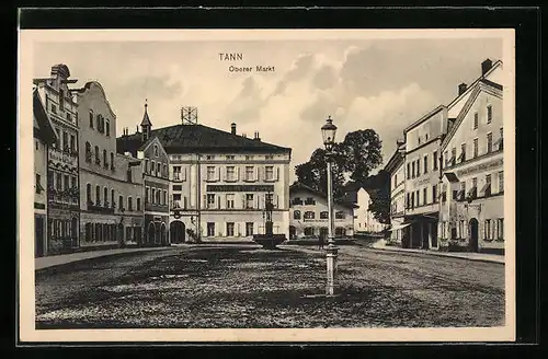 AK Tann, Oberer Markt mit Springbrunnen