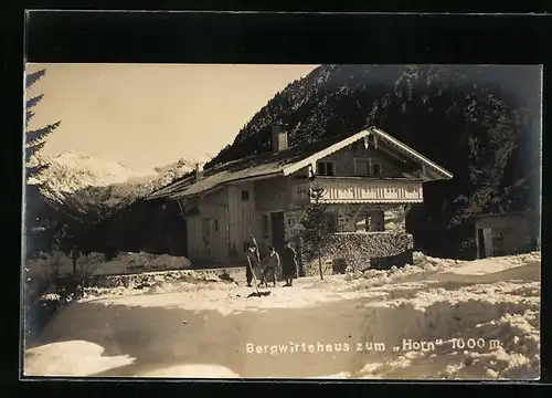 AK Bad Oberdorf, Bergwirtshaus zum Horn im Schnee