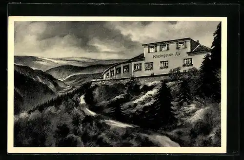 AK Presberg i. Rheingau, Bergcafé, Gasthaus und Pension Rheingauer Alp