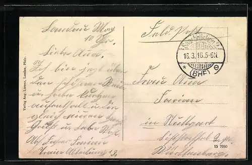 AK Landau i. Pfalz, Auto und Wohnhäuser in der Glacisstrasse