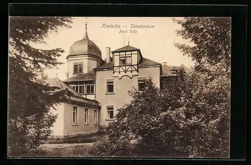 AK Kreischa, Sanatorium Park Villa mit Garten
