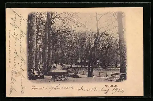 AK Schwartau, Die Waldhalle unter Bäumen