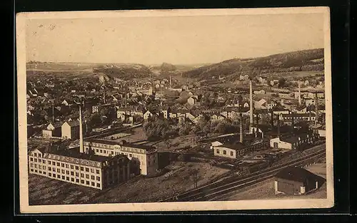 AK Rosswein /Sa., Ortsansicht aus der Vogelschau