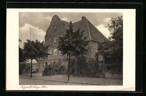 AK Plön, Strassenfront einer Jugendherberge