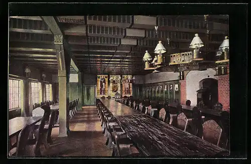 AK Bad Frankenhausen, Kaisersaal des Denkmalgasthofs auf dem Kyffhäuser