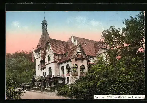 AK Aachen, Gasthaus Waldschlösschen im Stadtwald