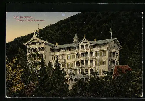 AK Bad Harzburg, Waldpark-Hotel Belvedere