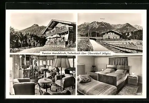 AK Tiefenbach über Oberstdorf, Pension Mandelsruh