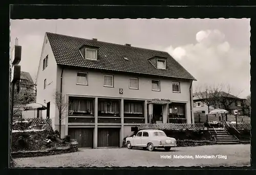 AK Morsbach /Sieg, Hotel Matschke, Automobil