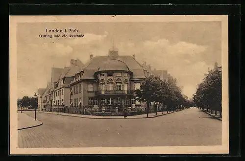 AK Landau / Pfalz, Ostring und Moltkestrasse